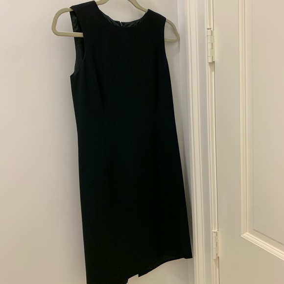 NWOT🖤LINDA ALLARD ELLEN TRACY FORMAL BLACK SLIT DRESS🖤ZIPPER BACK SZ PETITE 4 - Picture 6 of 12